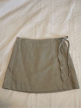 GAP Tan Wrap Mini Skirt